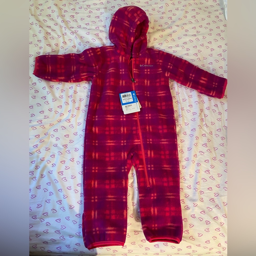 Columbia Snowtop II Bunting Suit/12-18mo/pink plaid